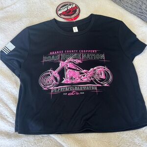 NWT Orange County Choppers Road house nation crop top size small